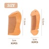 2 Pieces Wooden Comb, Hairstyle Comb, Simple Solid Colour Comb,