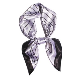 Generic DUCIFEIYU 35"" Square Headscarf for Hair Wrapping at Night Like Silk Bandana Satin Hair Scarf for Women Sleeping Scarf, White