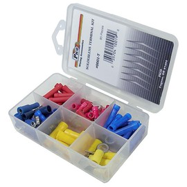 Pico 0001-T 85 Piece Solderless Electrical Terminal Assortment Kit - 6 Sizes in Plastic Kit Box