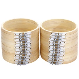 Caydo 24 Pieces 5 Inch Embroidery Hoops Bulk, Cross Stitch Hoop Embroidery Frame for Art Craft Handy Sewing and Wall Decoration