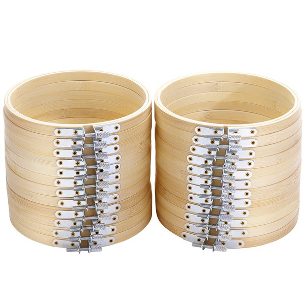 Caydo 24 Pieces 5 Inch Embroidery Hoops Bulk, Cross Stitch