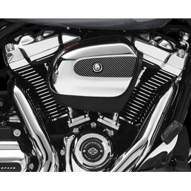 Carbon Fiber Look Air Cleaner Cover Insert by Kustom Cycle Parts. Replaces Stock Harley Davidson M8 / 107 Insert. Proudly Made in the USA