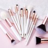 Jessup Make-Up Brush Sets 15 Pieces Cosmetic Makeup Brushes Eyeshadow