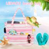LEDAOU Beach Bag Waterproof Sandproof Women Tote Bag Pool Bag