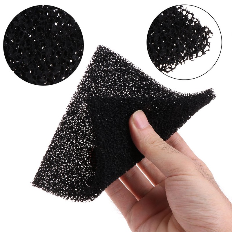E-HONER 5Pcs Universal Black Activated Carbon Foam Sponge Air Filter