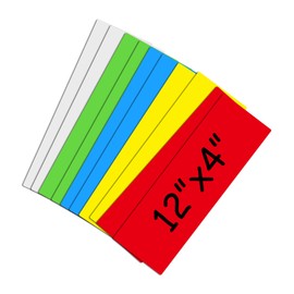 MVISUAL Dry Erase Magnetic Labels Large 12"x 4", Big Magnetic Labels for Whiteboards School Classroom Office Home,Pack of 10