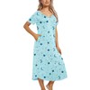 ENJOYNIGHT Womens Nightgown Short Sleeve Night Dress Long Sleepwear Gown