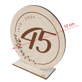 nagu® ES- Gifts for Anniversary, Golden Wedding, 45th Birthday, Greeting Card or Topper, Original Decoration Ideas for Men or Wife, Mum and Dad, Mum Dad (45)