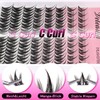 Veleasha Manga Eyelash Strands, 80 Pieces, Anime Eyelash Clusters, C