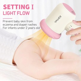 YALICE Cordless Hair Dryer for Baby and Kids, Portable Travel Blow Dryer with Gentle Airflow & Low Heat Ionic Care for Infant, 3 Speed Settings, Mini Rechargeable Hair Dryer with Charging Base, Pink