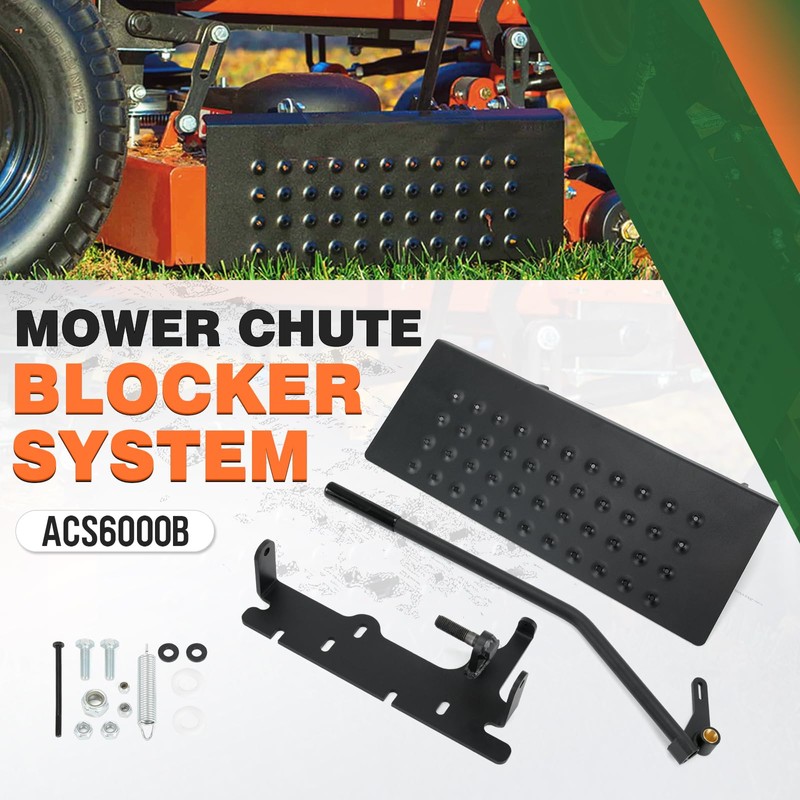 ACS6000B Mower Chute Blocker Discharge Shield Compatible with Bad Boy