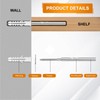 Pack of 4 Invisible Shelf Brackets, Diameter 10 x 100