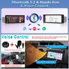 6.9" Single DIN Car Stereo Radio with Wireless Apple CarPlay,