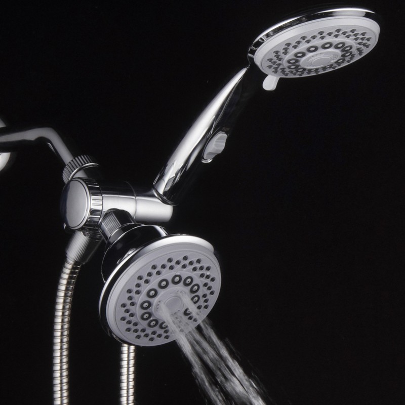 Hotel Spa 30-Setting Ultra-Luxury Spiral 3-Way Combo with Pause Switch/Chrome