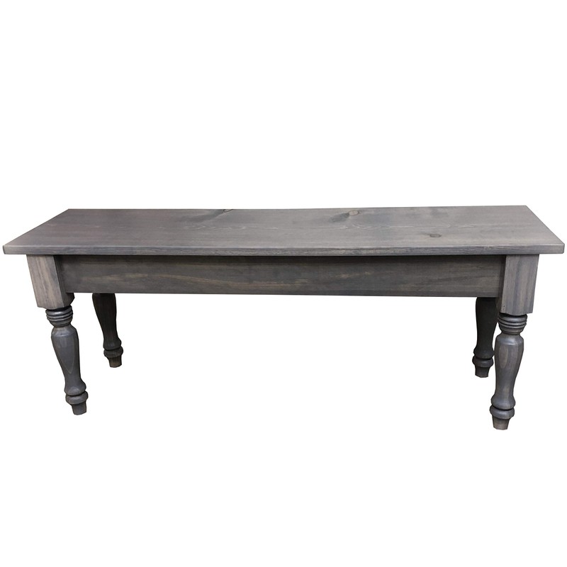 Ezekiel and Stearns Driftwood Grey English Farmhouse Bench (48)