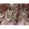 Wowfabric4less123 BurgundyGold Rhinestone Embroidery French Lace Fabric 50” Width Sold
