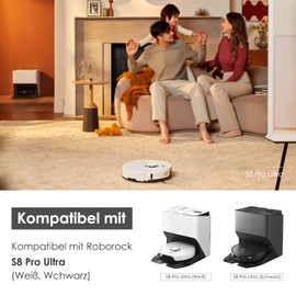 Accessory Set for Roborock S8 Pro Ultra, 6 x Dust Bags, 1 x Main Roller Brush, 4 x Side Brushes, 2 x Filters, 4 x Mop Wipes, Spare Parts Robot Vacuum Cleaner Replacement Parts Robot Vacuum Cleaner