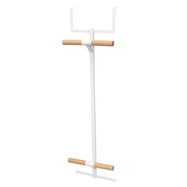 HOSASSPER Over The Door Hanger, 2 Tier Metal Hook & Rod for Backpacks, Clothes & Storage, Fits Doors Up to 1.97", Easy Install for Closet, Bedroom, Laundry