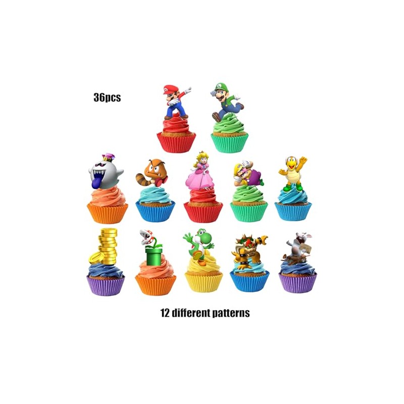 36pc cupcake toppers Cupcake Topper Spider cupcake decoration for boys