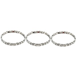 LALAFINA 3 Pcs Magnetic Therapy Bracelet for Men Men's Titanium Chain Fashion Jewelry for Him