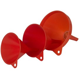 hünersdorff Funnel Set of 3 140 / 164 / 208 mm Red HD-PE Made in Germany