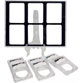 FingerLakes Coin Display Storage Case for US Cents Pennies Penny - Includes Six 19mm Slabs