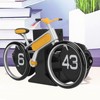 Bicycle Flip Clock Creative Automatic Flip Down Clock Desktop Stress
