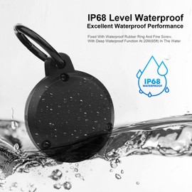 Airtag-Halter, wasserdicht, Airtag-Halskette, Airtag-Schlüsselanhänger, Airtag-Hülle, verschraubter Airtag-Schutz, versteckter GPS-Tracker, Airtag für Kinder(Obsidianschwarz 2er Pack)