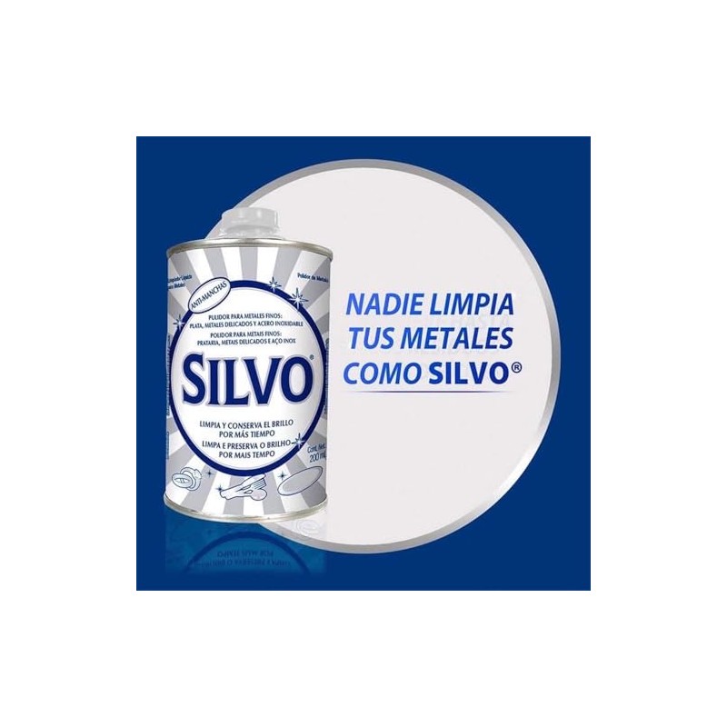 Silvo Pulidor para Metales Finos de 200 ml