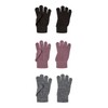 NAME IT Gloves, Wistful Mauve/Pack:3 Pack With Grey Mel./Black
