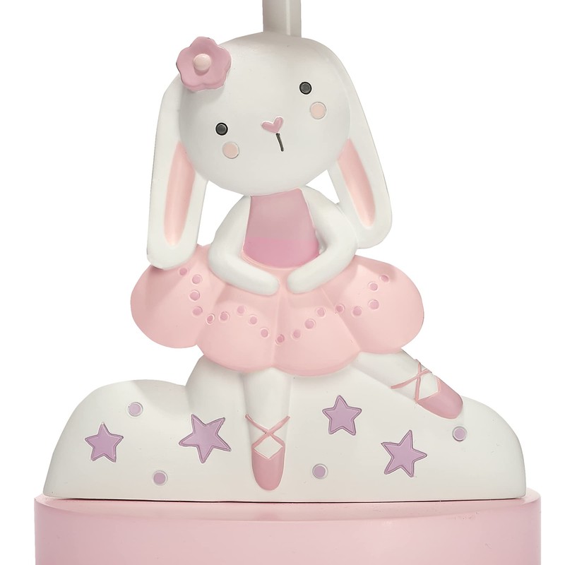Bedtime Originals Tiny Dancer Bunny & Stars Pink Nursery Lamp