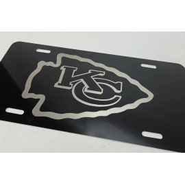 BLVD KC Chiefs Kanas City aluminum license plate laser etched car front tag Man Cave