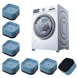 Ideal Swan Washing Machine Vibration Pads, 8PCS Non-Slip Washing Machine Feet Pads, Anti Vibration Pads for Washing Machine, Universal Shock Absorber for Washer and Dryer, Reduce Noise and Movement