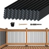 Muzata 50Pack 36" Aluminum Deck Railing Balusters Square Black Stair