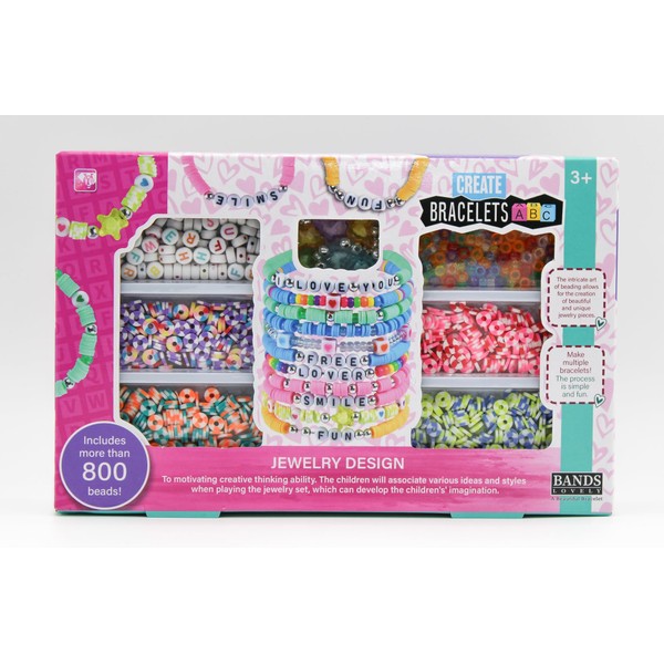 Bead Bracelet Making Kit for Girls – 800+ Colorful Clay