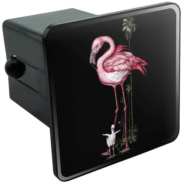 Graphics and More Pink Flamingos Palm Tree Tow Trailer Hitch Cover Plug Insert 2"