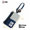 Chums Other Commuter Pass Case Sweat Nylon, N016: Navy/Beige