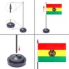2 Pack Bolivia Flag Bolivia Deluxe Desk Flag Set -