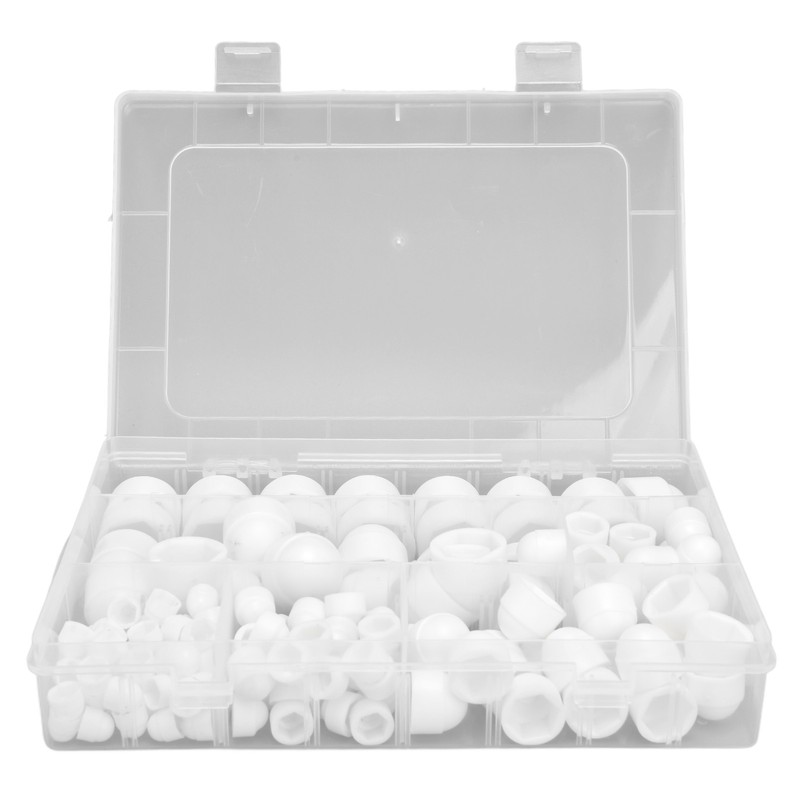 160Pcs Hex Nut Cover Bolt Screw Caps Assortment Kit M4