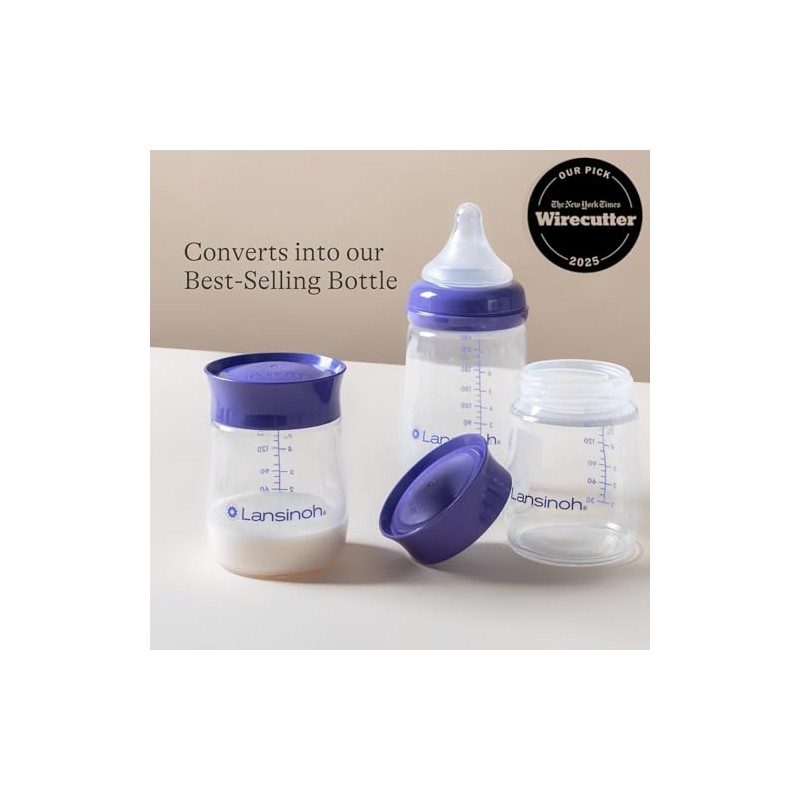 Lansinoh Botellas de extracción de leche materna, 4 unidades