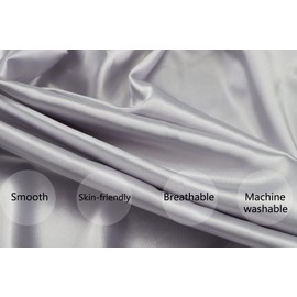 Satin Pack n Play Sheet Set 2 Pack Ultra Soft Silk Fitted Mini Crib Sheets Playard Sheet Protect for Baby Hair and Skin, Grey & Pink