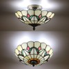 Skyweel 12 Inch Vintage Chandeliers Light Tiffany Style Ceiling Light