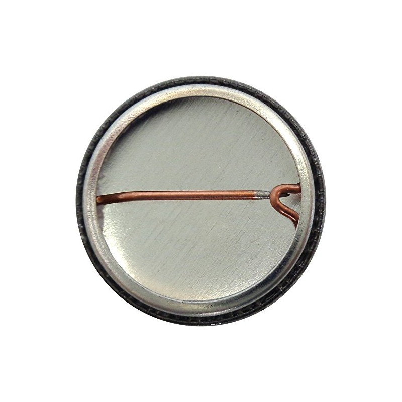 Peace Sign - Black On White - 1" Round Button