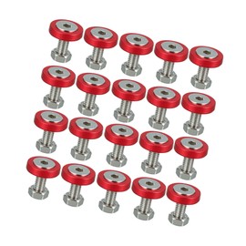 TUCKBOLD 20pcs Motorcycle Red Fender Bumper Washer Bolt Nuts Kit Fastener Automotive Parts