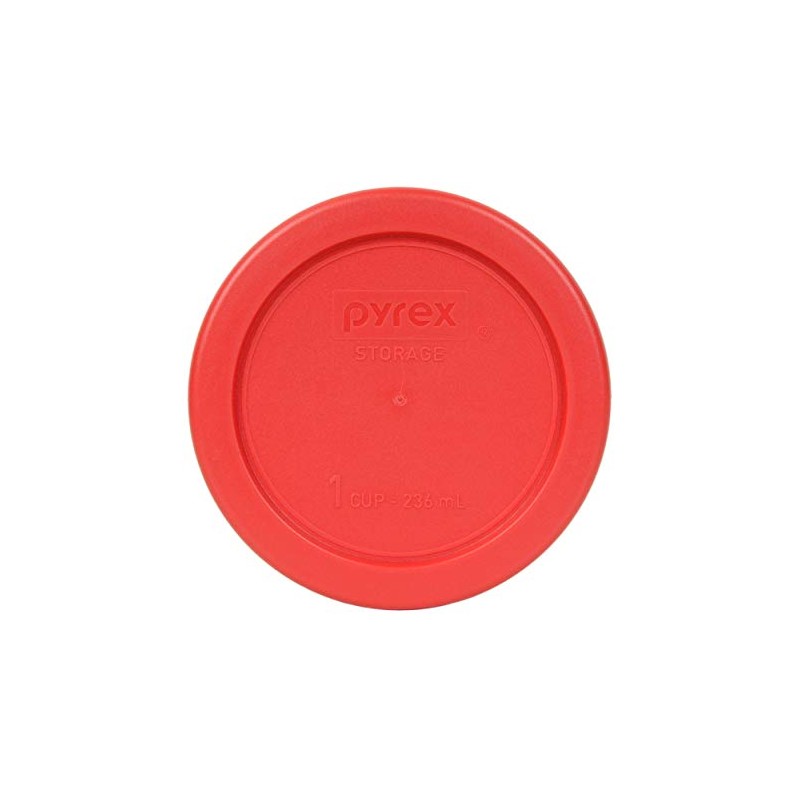 Pyrex 7202-PC 1 Cup Red Food Storage Replacement Lid (4-Pack)