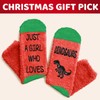 HAPPYPOP Dinosaur Gifts Ideas - Funny Dino Socks for Women