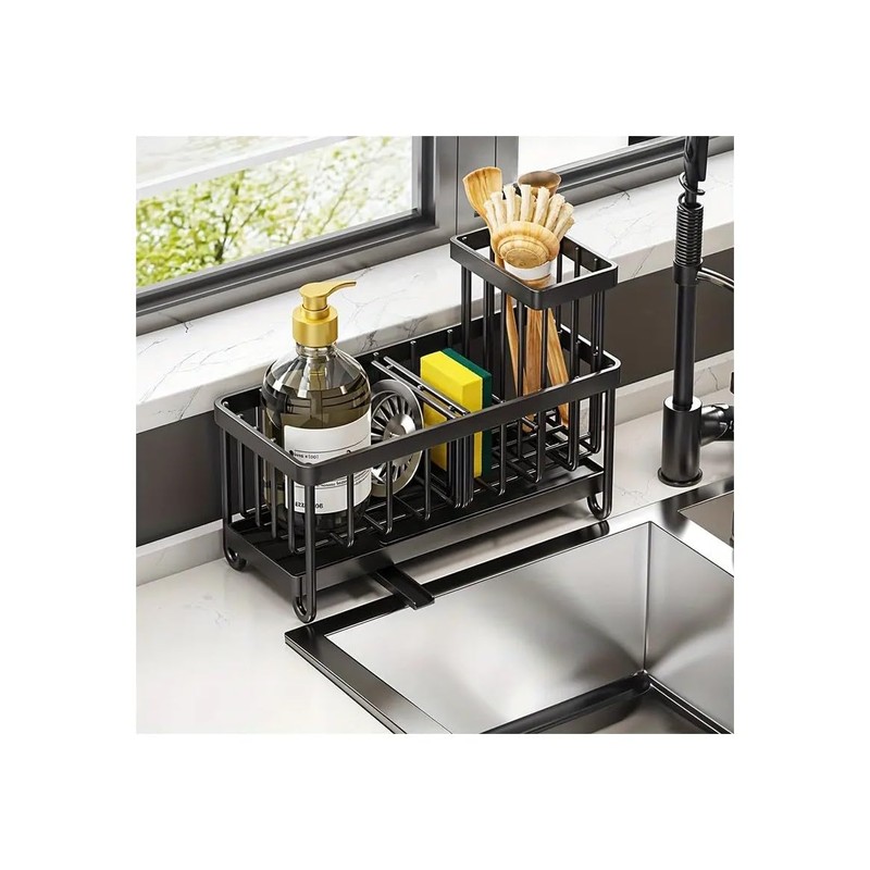 Stainless Steel Rustproof Self Draining Kitchen Sink Caddy Organiser with