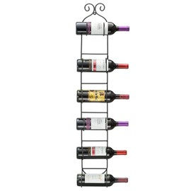 Sorbus Wall Mount Wine/Towel Rack (Holds 6 Bottles)