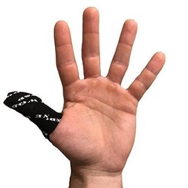 WOD&DONE Premium Pre-Cut Athletic Thumb Protection Tape for Crossfit Olympic Hook Grip Weightlifting (Black/Pink, 3Blk+3Pnk)