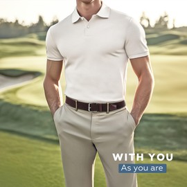 JASGOOD Braided Stretch Belt for Men Golf Casual Fabric Elastic Woven Belt 1 3/8" Adjustable Work,Coffee